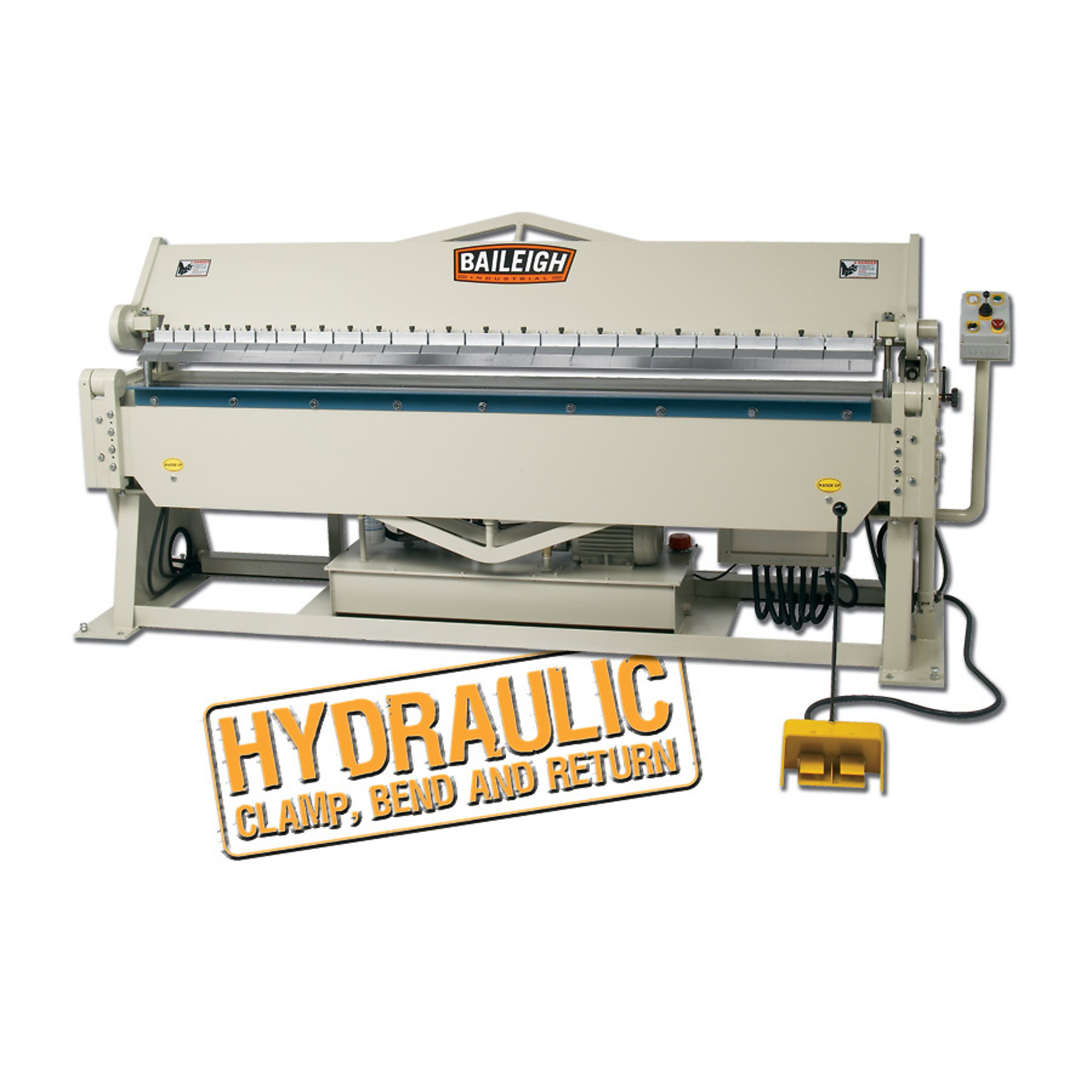 Baileigh, Heavy Duty Hydraulic Box and Pan Brake, Max. Material Gauge 12 Model# BB-9612H